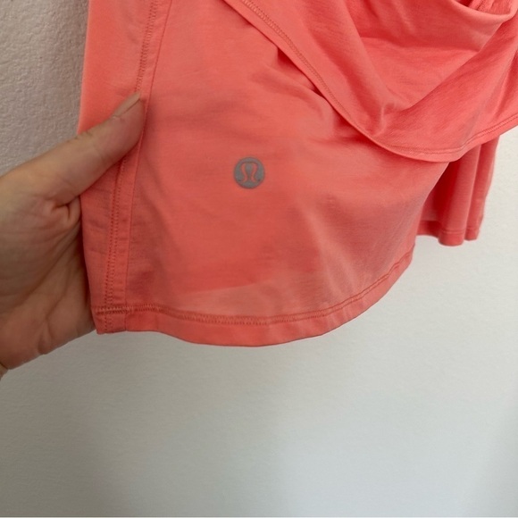 Lululemon Reenergized 2 In 1 Tank Top Light Coral Open Back Size 6 Women’s - Picture 8 of 10